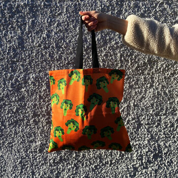 Patterned Cotton Drill Tote Bag, 7 of 12