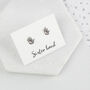 Silver Hands Stud Earrings For Sisters, thumbnail 5 of 7