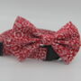 Red Floral Print Dog Bow Tie, thumbnail 4 of 7