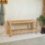 Wooden Hallway Bench With Shelving, thumbnail 1 of 7