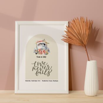 Personalised Wedding Print Love Never Fails Two, 8 of 9
