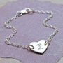 Girls Personalised Sterling Silver Heart Bracelet, thumbnail 1 of 4