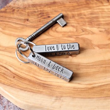 Personalised Iron Bar Keyring For 6th Anniversary, 2 of 10