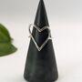 Love Heart Sterling Silver Ring, thumbnail 3 of 7