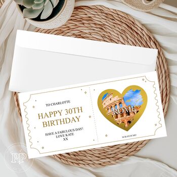 Personalised Birthday Scratch Reveal Surprise Ticket, Any Birthday, 3 of 10