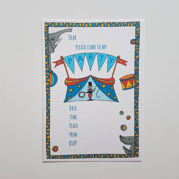 Circus Party Invitation And Thank You Notecards, 5 of 7
