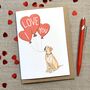 Personalised Labrador I Love You Valentine's Card, thumbnail 2 of 4