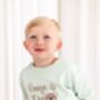 Personalised Embroidered Bear 'Two' Second Birthday Sweatshirt Jumper, thumbnail 1 of 8