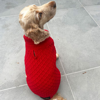 Red Cable Knitted Jumper, 2 of 5