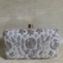 Pale Pink Floral Embroidered Clutch Bag, thumbnail 9 of 10