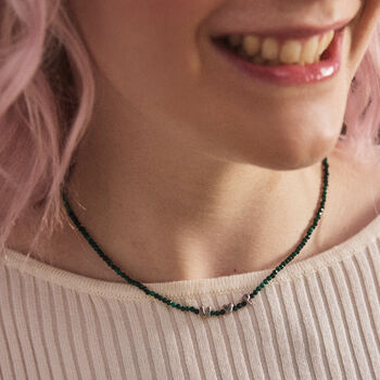 Personalised Beaded Necklace Sterling Silver, 2 of 4