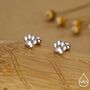 Sterling Silver Paw Print Screw Back Stud Earrings, thumbnail 1 of 11