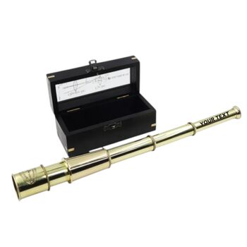 Personalised Brass Telescope With Box, 3 of 9