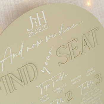 Manhattan Acrylic Wedding Table Plan, 7 of 9
