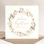 Pink Floral Personalised Baptism Card, thumbnail 1 of 4