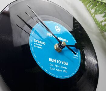 Personalised Vinyl Record Clock, 2 of 10