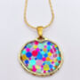 Statement Disco Necklace With Colourful Glitter, thumbnail 10 of 12