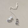 Sterling Silver Triple Coin Threader Earrings, thumbnail 1 of 5