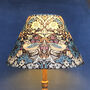 William Morris Cone Lampshade In Teal And Brown, thumbnail 3 of 4