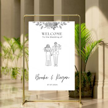 Cute Custom Wedding Welcome Sign/ Foam Board, 3 of 5