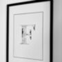 'Letter F' Linear Illustration Print, thumbnail 1 of 6