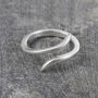 Overlapping Sterling Silver Snake Ring, thumbnail 1 of 4