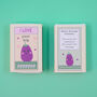 Wool Felt Aubergine With Cheeky Message In A Matchbox, thumbnail 2 of 4