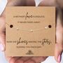 Mom Memorial Gift With A Gold Plated Or Silver Plated Star Bracelet And Card, thumbnail 1 of 4