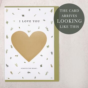 Botanical Scratch To Reveal Proposal Marry Me Card, 2 of 4