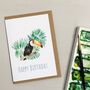 Party Toucan Hand Painted Birthday Card, thumbnail 1 of 2