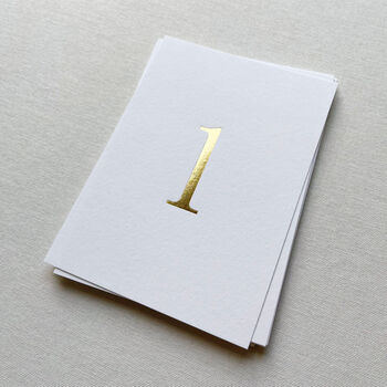 Foil Pressed Gold Table Numbers, 2 of 3