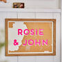 Personalised Risograph Couples Map Print, thumbnail 3 of 12