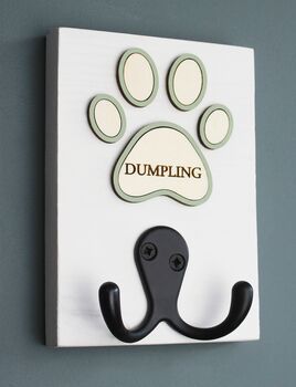 Personalised Dog Lead Hook With Coloured Surround, 3 of 8