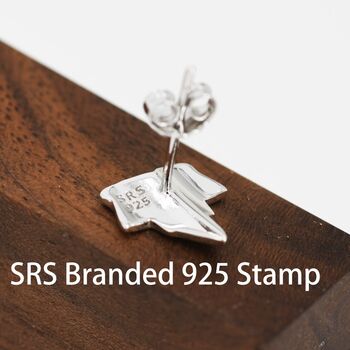 Sterling Silver Ivy Leaf Stud Earrings, 7 of 12