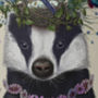 Woodland Badger Decorative Cushion, thumbnail 5 of 6