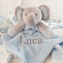 Personalised Elephant Comforter And Animal Sherpa Blanket Set, thumbnail 9 of 12