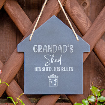 Personalised Shed Slate Sign, 3 of 5