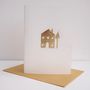 Handmade Gold Leaf New Home House Card, thumbnail 6 of 8