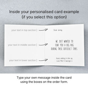 Personalised Sending You A Big Hug Card, 2 of 2
