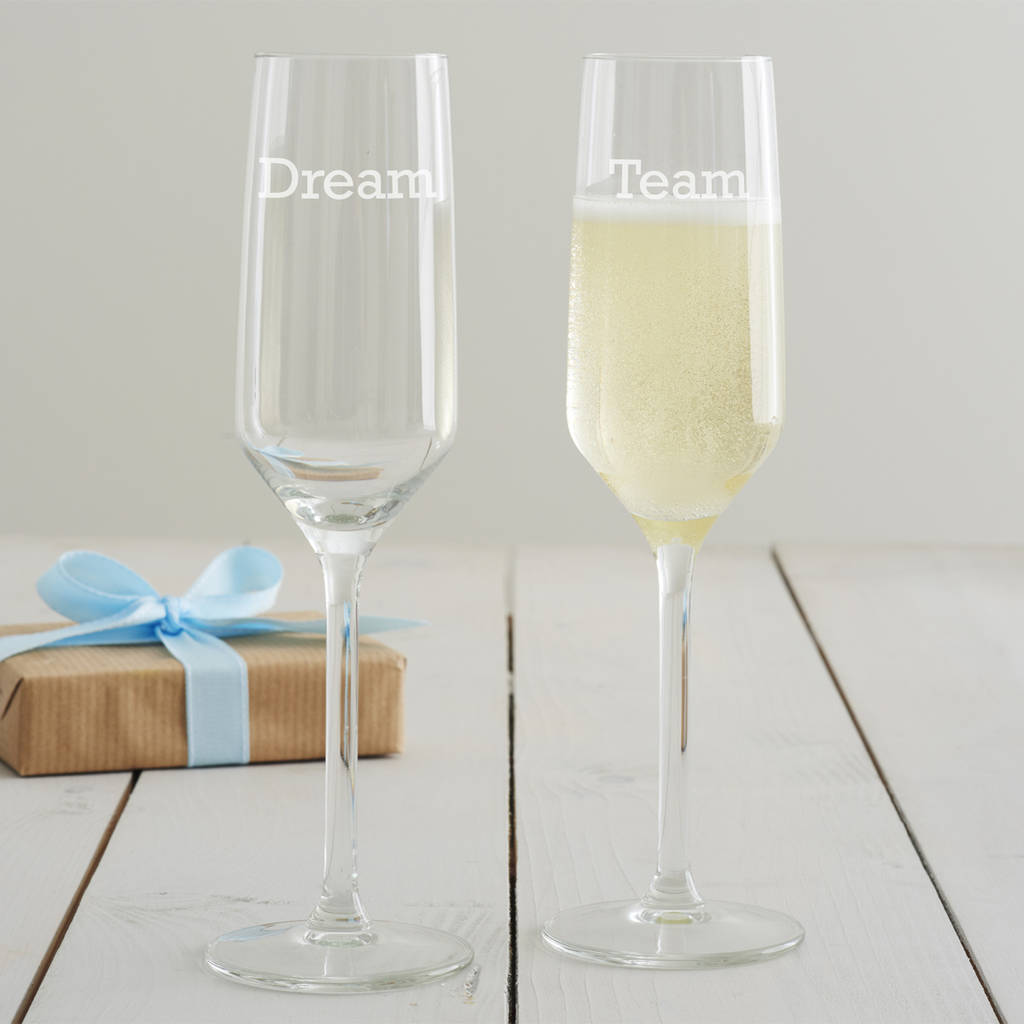 Personalised Corporate Champagne Flute Set By Becky Broome