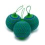 Green And Blue Christmas Baubles Pack Of Three, thumbnail 2 of 8