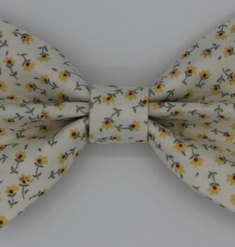 Yellow Daisy Dog Bow Tie, 3 of 7