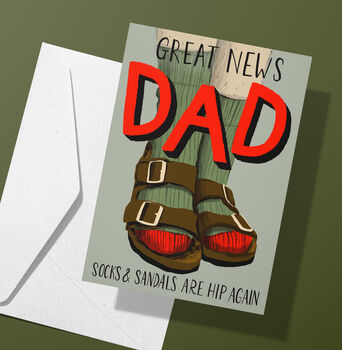 Socks And Sandals Father's Day Card, 2 of 4