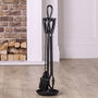 Traditional Black Fireplace Companion Set, thumbnail 1 of 5