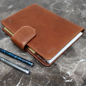 A5 Luxury Leather Notepad. ' The Mozzano', 9 of 11