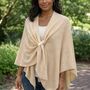 Soft Knit Wool Blend Pull Through Poncho, thumbnail 3 of 8
