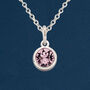 Personalised Sterling Silver June Alexandrite Birthstone Necklace, thumbnail 2 of 12