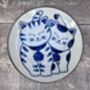 Blue And White Cat Patterned Japanese Plate, 16.5cm, thumbnail 2 of 2