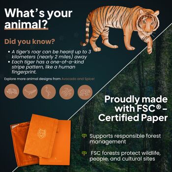 Orange Tiger A4 Journal With Strap, Bookmark And Pen Holder, 8 of 8