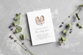 10 Christening Shoes Invitations, 3 of 3